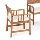 Sala de estar 4 acessórios de jardim de design em madeira de acácia - Roxen Viadurini