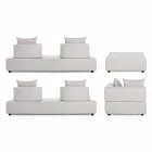 Lounge de canto externo de design moderno em tecido Homemotion - Benito Viadurini