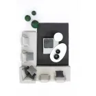 Lounge de canto externo de design moderno em tecido Homemotion - Benito Viadurini