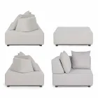 Lounge de canto externo de design moderno em tecido Homemotion - Benito Viadurini