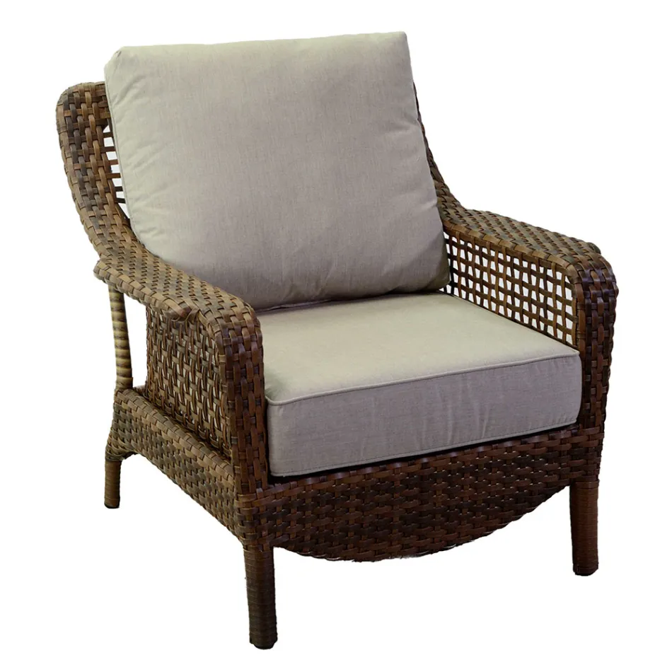 Sala de estar composta por 2 poltronas, 1 sofá e 1 mesa de centro - guarda-sol Viadurini