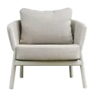 Sala de estar composta por 2 poltronas, 1 sofá e 2 mesas de centro em alumínio - Fusion Viadurini