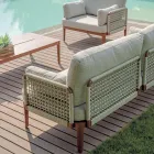 Sala de estar composta por 2 poltronas, 1 sofá e mesa de centro em alumínio - Symphony Viadurini