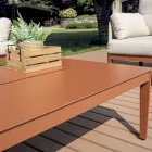 Sala de estar composta por 2 poltronas, 1 sofá e mesa de centro em alumínio - Symphony Viadurini