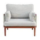 Sala de estar composta por 2 poltronas, 1 sofá e mesa de centro em alumínio - Symphony Viadurini