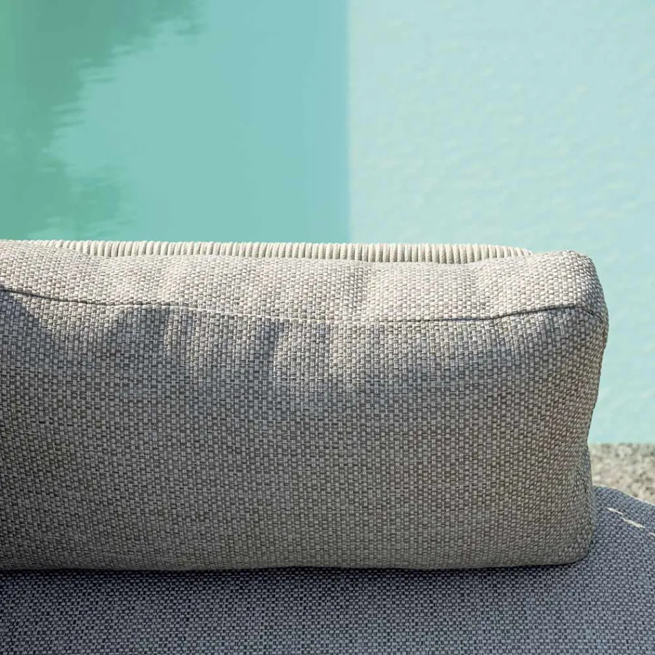 Sala de estar composta por 2 poltronas, 1 sofá e mesa de centro em alumínio - Symphony Viadurini