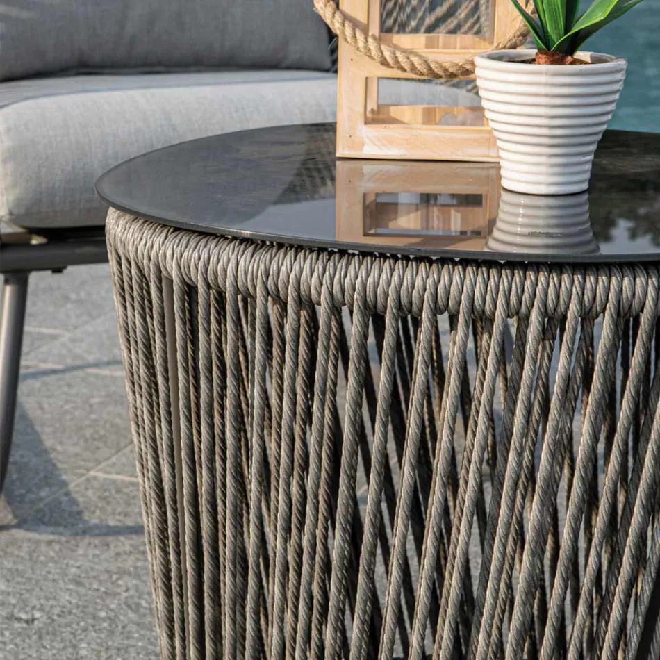 Sala de estar composta por 2 cadeirões com mesa de centro - Suitcase Viadurini