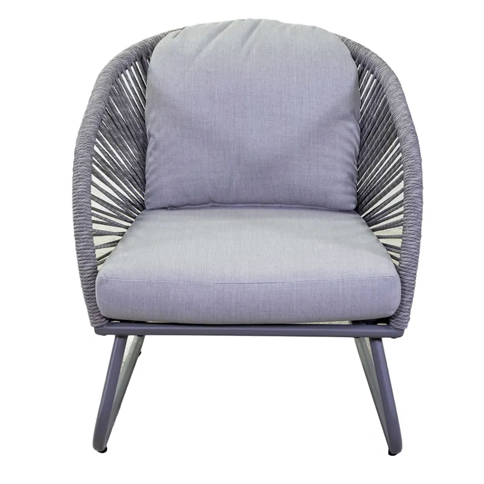 Sala de estar composta por 2 cadeirões com mesa de centro - Suitcase Viadurini