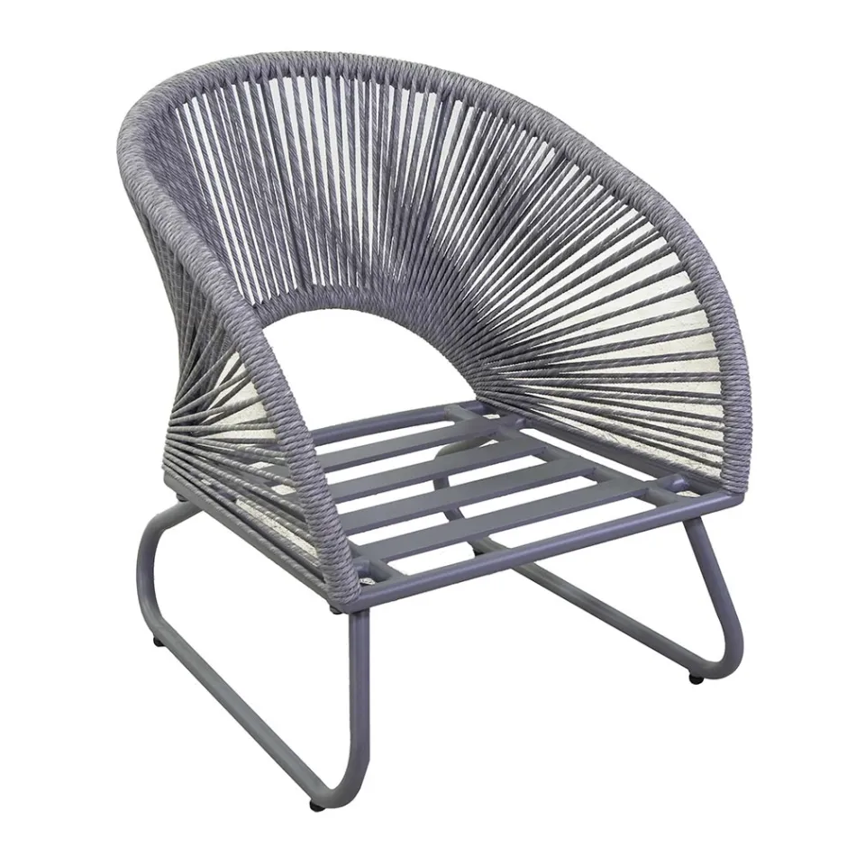 Sala de estar composta por 2 cadeirões com mesa de centro - Suitcase Viadurini