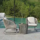 Sala de estar composta por 2 cadeirões com mesa de centro - Suitcase Viadurini