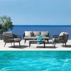 Sala de estar composta por sofá de 2 ou 3 lugares, poltronas e mesa de centro - Elios Viadurini