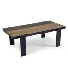 Sala de estar exterior composta por 1 sofá, 2 poltronas e 1 mesa de centro - Righello Viadurini