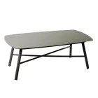 Sala de estar exterior composta por 1 sofá de 3 lugares, 2 poltronas e 1 mesa de centro - Righello Viadurini