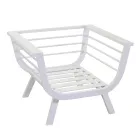 Sala de estar exterior composta por 1 sofá de 3 lugares, 2 poltronas e 1 mesa de centro - Righello Viadurini