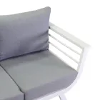 Sala de estar exterior composta por 1 sofá de 3 lugares, 2 poltronas e 1 mesa de centro - Righello Viadurini