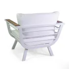 Sala de estar exterior composta por 2 cadeirões e 1 mesa de alumínio - Righello Viadurini