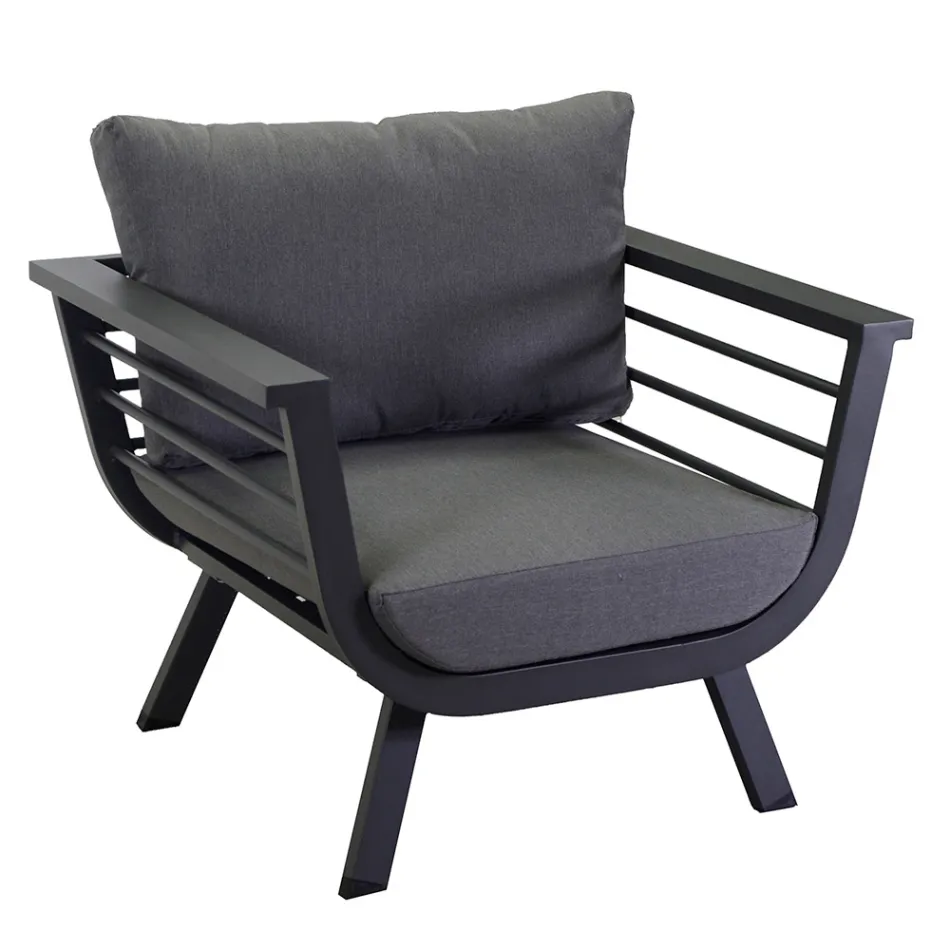 Sala de estar exterior composta por 2 cadeirões e 1 mesa de centro - Righello Viadurini