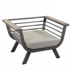 Sala de estar exterior composta por 2 cadeirões e 1 mesa de centro - Righello Viadurini