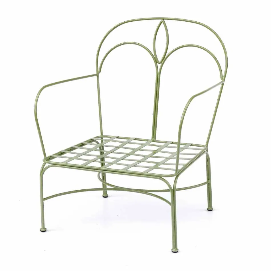 Lounge ao ar livre com estrutura de ferro artesanal feita na Itália - Melinda Viadurini