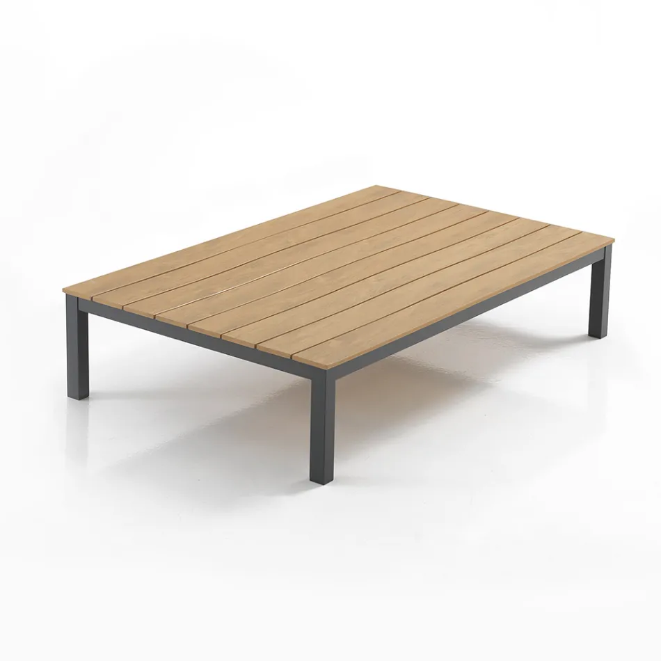 Sala Exterior e Interior Composta por 1 Sofá de Canto e 1 Mesa de Centro - Savoir Viadurini