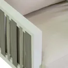 Lounge de exterior em alumínio branco e almofadas creme - Relaz Viadurini