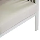 Lounge de exterior em alumínio branco e almofadas creme - Relaz Viadurini