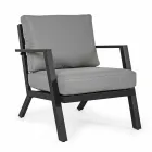 Salão Externo em Alumínio com Almofadas Cobertas em Tecido - Armonia Viadurini