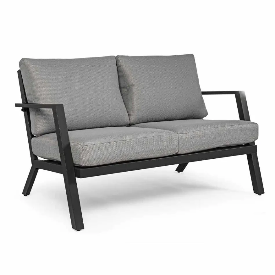 Salão Externo em Alumínio com Almofadas Cobertas em Tecido - Armonia Viadurini