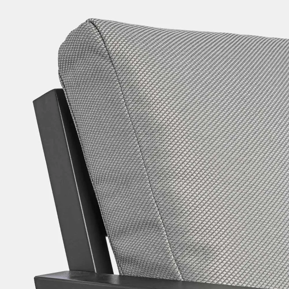 Salão Externo em Alumínio com Almofadas Cobertas em Tecido - Armonia Viadurini