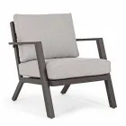 Salão Externo em Alumínio com Almofadas Cobertas em Tecido - Armonia Viadurini