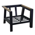 Lounge de exterior em alumínio com pormenores em teca brasileira - Diário Viadurini