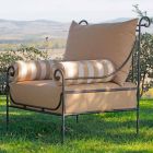 Artisan Garden Lounge com estrutura de ferro fabricada na Itália - Lisotto Viadurini
