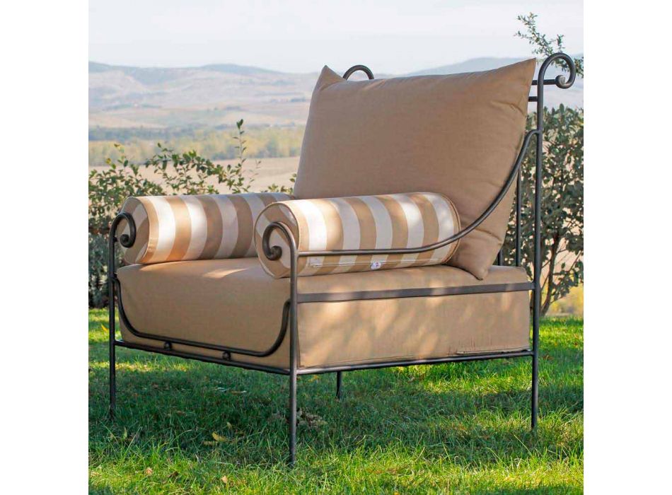 Artisan Garden Lounge com estrutura de ferro fabricada na Itália - Lisotto Viadurini