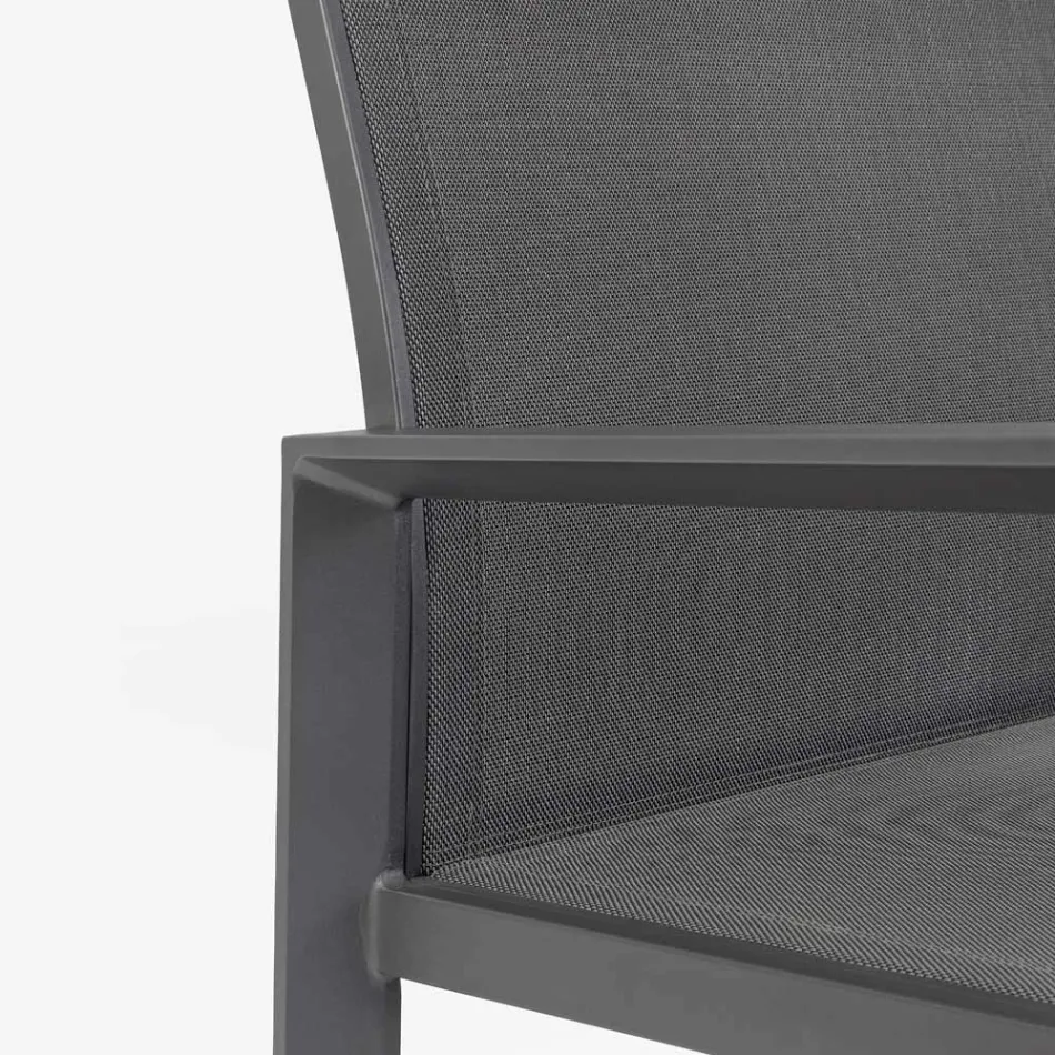 Salão de jardim com 1 sofá, 2 poltronas e 1 mesa de centro - Plano Viadurini