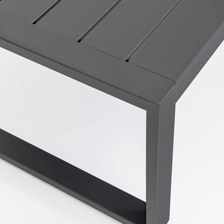 Salão de jardim com 1 sofá, 2 poltronas e 1 mesa de centro - Plano Viadurini