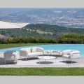 Lounge de jardim com 1 sofá e 2 poltronas Fabricado na Itália - Floreira