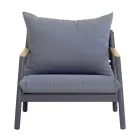 Garden Lounge com 2 Poltronas, 1 Sofá e 1 Mesa de Alumínio - Minni Viadurini