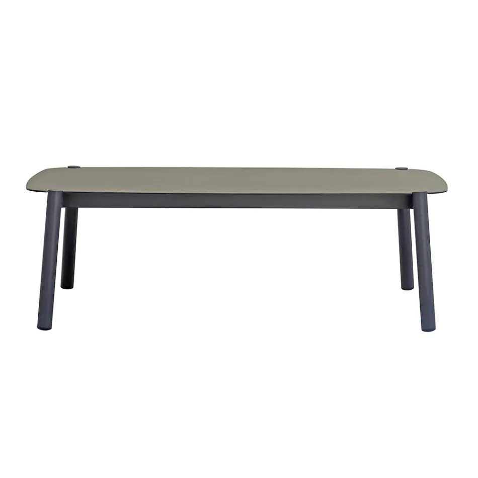 Garden Lounge com 2 Poltronas, 1 Sofá e 1 Mesa de Alumínio - Minni Viadurini