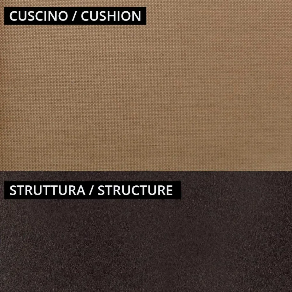 Lounge de jardim com 2 poltronas e 1 sofá de 2 lugares Made in Italy - Fontana Viadurini