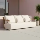 Conjunto de jardim com sofá, 2 poltronas e mesa de centro - Montorio Viadurini