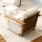 Conjunto de jardim com sofá, 2 poltronas e mesa de centro - Montorio Viadurini