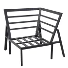 Lounge de jardim com sofá e mesa de centro em alumínio - Etiqueta Viadurini