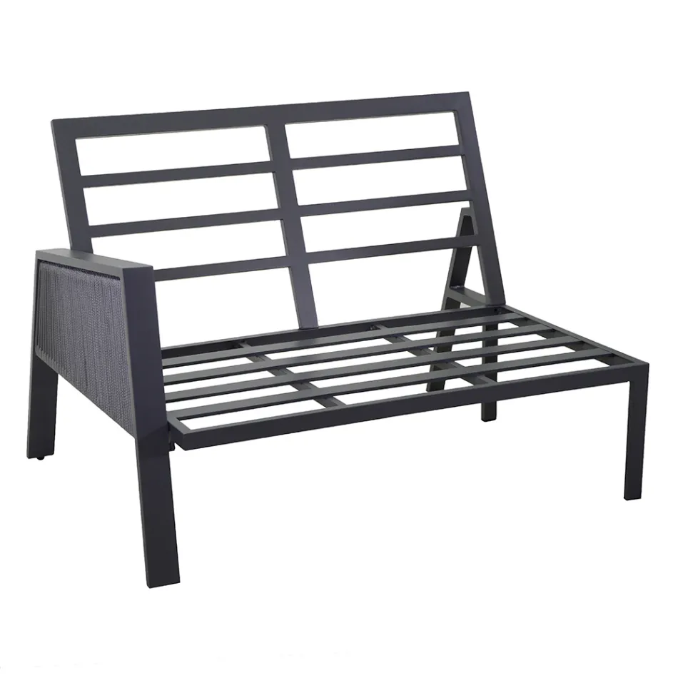 Lounge de jardim com sofá e mesa de centro em alumínio - Etiqueta Viadurini