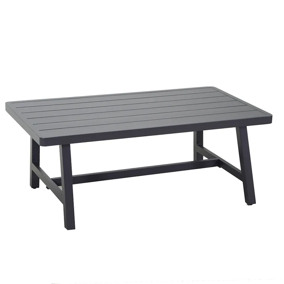 Lounge de jardim com sofá e mesa de centro em alumínio - Etiqueta Viadurini