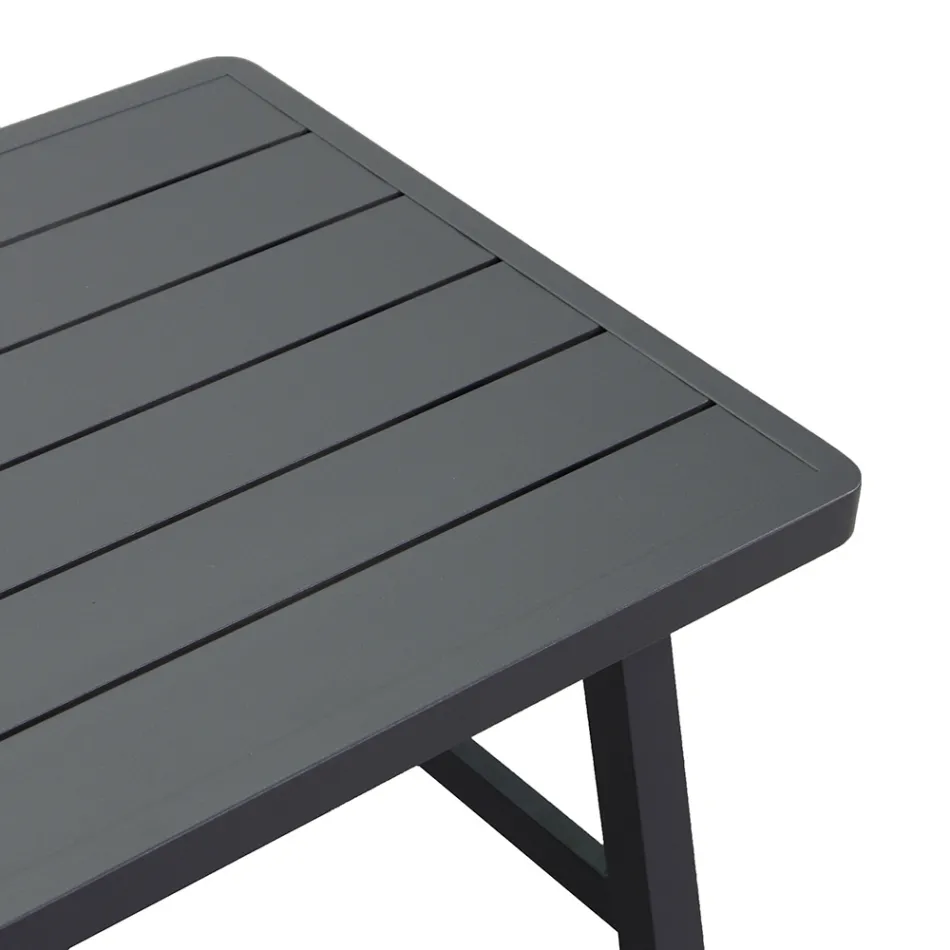 Lounge de jardim com sofá e mesa de centro em alumínio - Etiqueta Viadurini