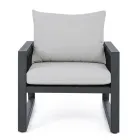 Garden Lounge em Design de Alumínio Branco ou Preto - Milk Rain Viadurini