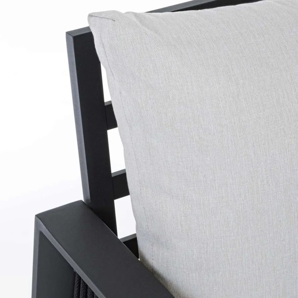 Garden Lounge em Design de Alumínio Branco ou Preto - Milk Rain Viadurini