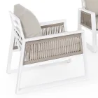 Garden Lounge em Design de Alumínio Branco ou Preto - Milk Rain Viadurini