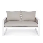 Garden Lounge em Design de Alumínio Branco ou Preto - Milk Rain Viadurini
