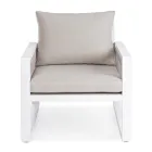 Garden Lounge em Design de Alumínio Branco ou Preto - Milk Rain Viadurini